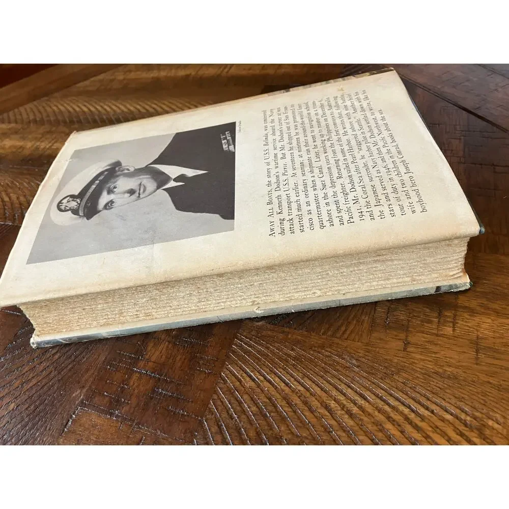 Away All Boats Vintage Book 1954 Hardcover DustJacket Military WWII Pacific VTG‎